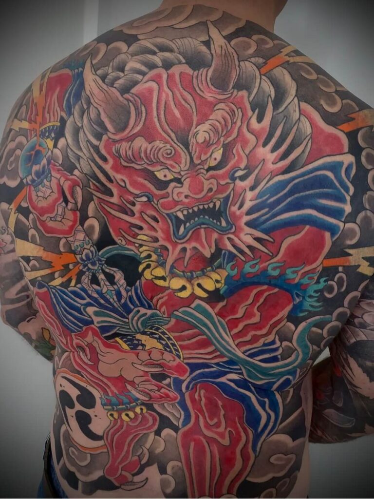 Backpiece Irezumi 
Japanisches Tattoo Raijin in Stuttgart Germany.
